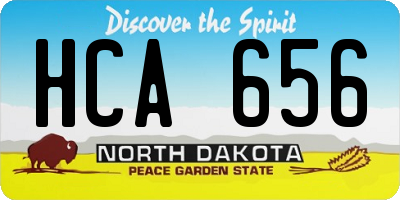 ND license plate HCA656