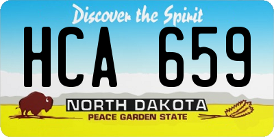 ND license plate HCA659