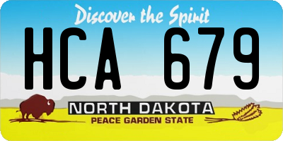 ND license plate HCA679