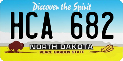 ND license plate HCA682