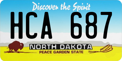 ND license plate HCA687