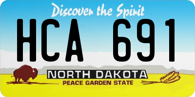 ND license plate HCA691