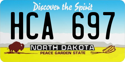 ND license plate HCA697