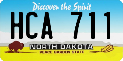 ND license plate HCA711