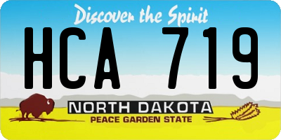 ND license plate HCA719