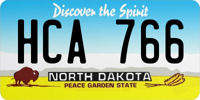 ND license plate HCA766