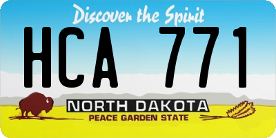 ND license plate HCA771