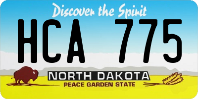 ND license plate HCA775