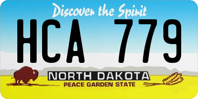 ND license plate HCA779