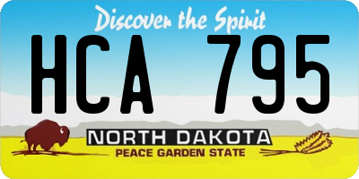 ND license plate HCA795