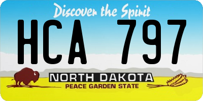 ND license plate HCA797