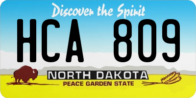 ND license plate HCA809