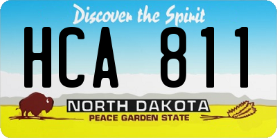 ND license plate HCA811