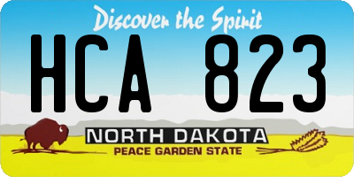 ND license plate HCA823