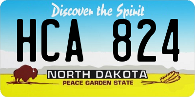 ND license plate HCA824