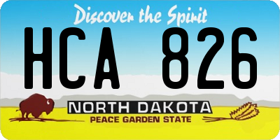 ND license plate HCA826