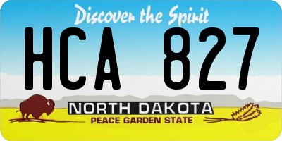 ND license plate HCA827