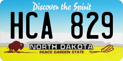 ND license plate HCA829