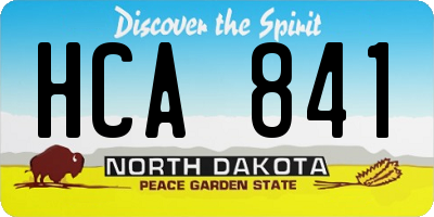 ND license plate HCA841