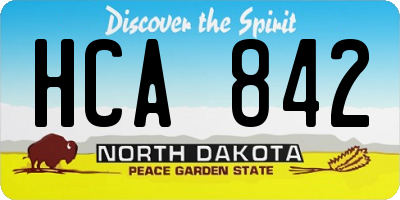 ND license plate HCA842