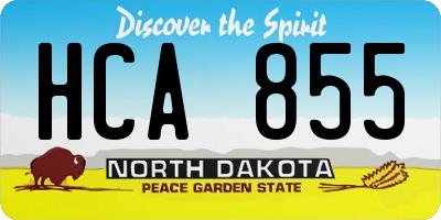 ND license plate HCA855