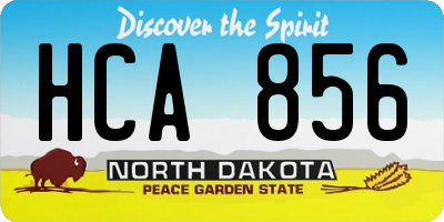 ND license plate HCA856