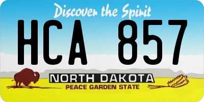 ND license plate HCA857