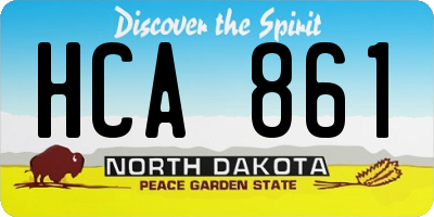 ND license plate HCA861