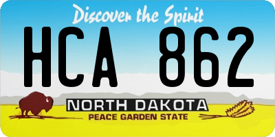 ND license plate HCA862