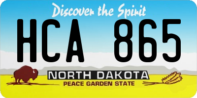 ND license plate HCA865