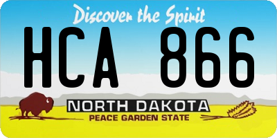 ND license plate HCA866