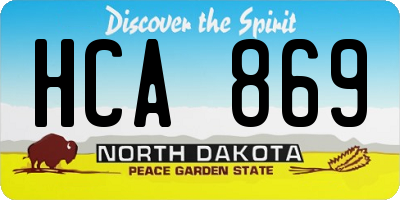 ND license plate HCA869