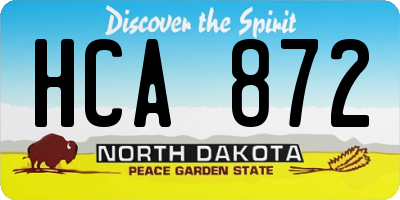 ND license plate HCA872