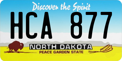 ND license plate HCA877