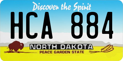 ND license plate HCA884