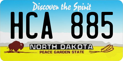 ND license plate HCA885