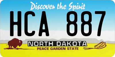 ND license plate HCA887