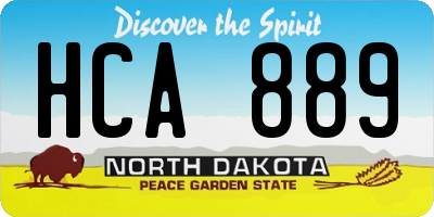 ND license plate HCA889