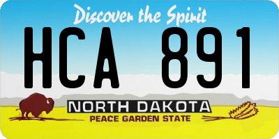 ND license plate HCA891