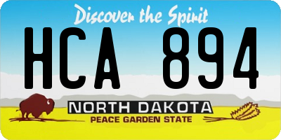 ND license plate HCA894