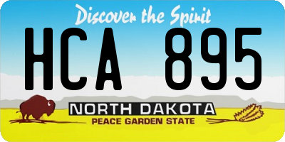 ND license plate HCA895