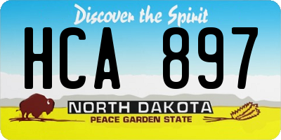 ND license plate HCA897