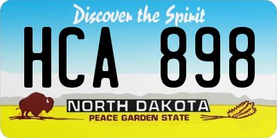 ND license plate HCA898