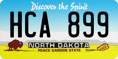 ND license plate HCA899