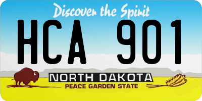 ND license plate HCA901