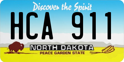 ND license plate HCA911