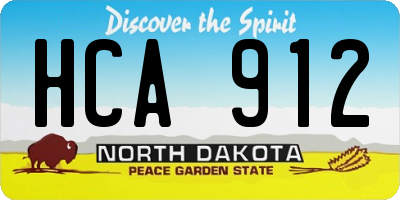 ND license plate HCA912