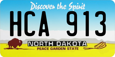 ND license plate HCA913