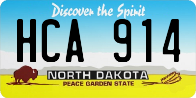 ND license plate HCA914