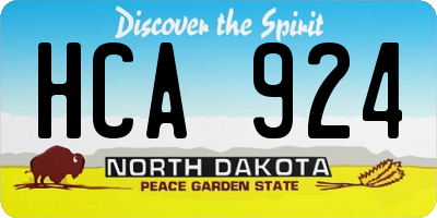 ND license plate HCA924